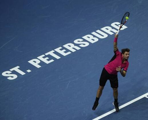 XXI INTERNATIONAL TENNIS TOURNAMENT St. Petersburg Open 2016 , KSK SIBUR ARENA . Stan Wawrinka (SUI).