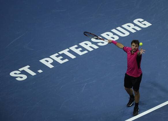 XXI INTERNATIONAL TENNIS TOURNAMENT St. Petersburg Open 2016 , KSK SIBUR ARENA . Stan Wawrinka (SUI).