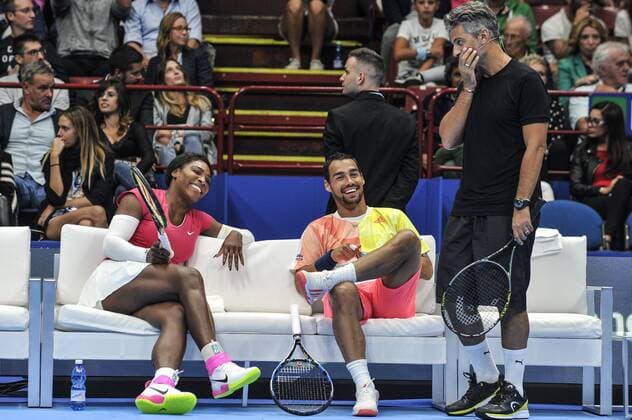 Tennis, Djokovic and Friends Showmatch in Mailand Italy: Djokovic & Friends Show take part at Assago forum Serena Williams, Fabio Fognini and Fiorello during Djokovic & Friends show. The most anticipated event of Star Tennis for two days in the star system company of Tennis.  GaetanoxPiazzollax xPacificxPress