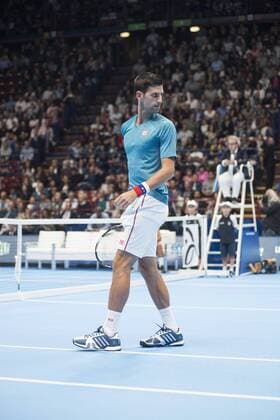 Tennis, Djokovic and Friends Showmatch in Mailand Milan, Djokovic and Friends in the photo: Novak Djokovic  Copyright: xAlbertoxScarpinatox