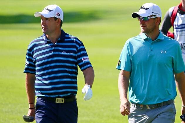 GOLF - Porsche European Open BAD GRIESBACH,GERMANY,22.SEP.16 - GOLF - Porsche European Open, GC Bad Griesbach. Image shows Padraig Harrington (IRL) and Bernd Wiesberger (AUT). GEPAxpictures xFelixxRoittner