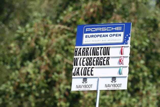 GOLF - Porsche European Open BAD GRIESBACH,GERMANY,22.SEP.16 - GOLF - Porsche European Open, GC Bad Griesbach. Image shows a scoreboard. GEPAxpictures xFelixxRoittner