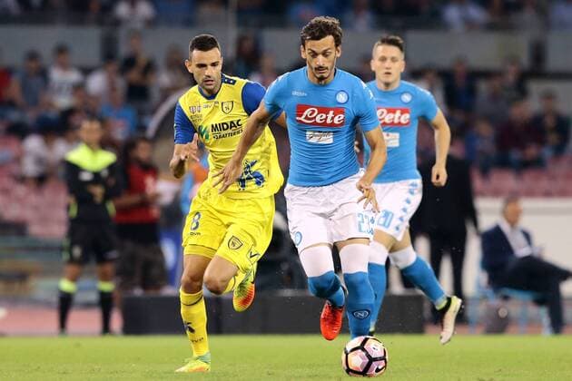 Ivan Radovanovic Chievo, Manolo Gabbiadini Napoli, Fußball, Italien, Serie A 2016 2017 SSC Napoli - Chievo Verona cesarexpurini