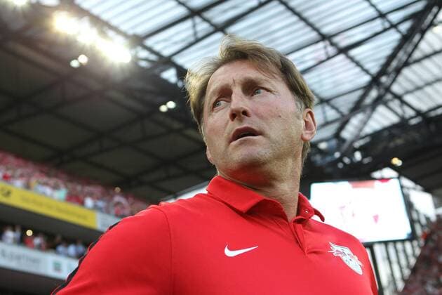 25.09.2016, xkvx, Fussball 1.Bundesliga, 1. FC Koeln - RB Leipzig, emspor, v.l. Trainer Ralph Hasenhuettl (RB Leipzig) Koeln