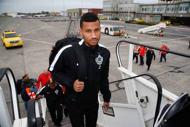 Club s Ricardo van Rhijn pictured at the departure of Belgian first division soccer team Club Brugge KV in Brugge, Monday 26 September 2016. Brugge is preparing for the second game in the UEFA Champions League group stage competition, in the group G, against Danish club Kopenhagen tomorrow. BRUNOxFAHY  x04941053x