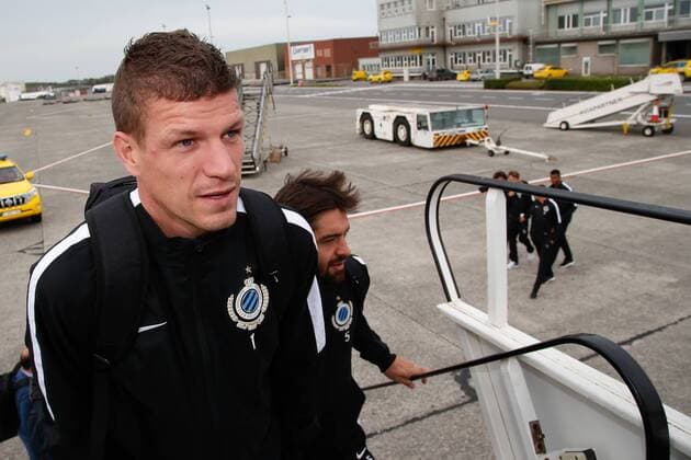 Club s goalkeeper Ludovic Butelle pictured at the departure of Belgian first division soccer team Club Brugge KV in Brugge, Monday 26 September 2016. Brugge is preparing for the second game in the UEFA Champions League group stage competition, in the group G, against Danish club Kopenhagen tomorrow. BRUNOxFAHY  x04941057x