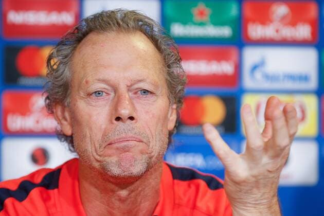 Club s head coach Michel Preud homme pictured during a press conference PK Pressekonferenz of Belgian first division soccer team Club Brugge KV in Brugge, Monday 26 September 2016. Brugge is preparing for the second game in the UEFA Champions League group stage competition, in the group G, against Danish club Kopenhagen tomorrow. BRUNOxFAHY  x04941232x