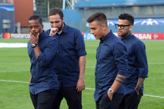 Juventus players at Maksimir stadium - Zagreb, Croatia 26.09.2016., Zagreb, Croatia - FC Juventus players visited Maksimir stadium before Champions League match with GNK Dinamo. Patrice Evra, Gonzalo Gerardo Higuain.  RobertxAnic PIXSELL