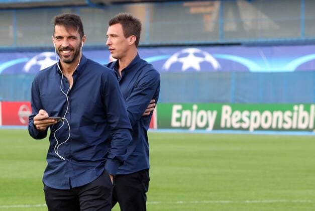 Juventus players at Maksimir stadium - Zagreb, Croatia 26.09.2016., Zagreb, Croatia - FC Juventus players visited Maksimir stadium before Champions League match with GNK Dinamo. Mario Mandzukic, Gianluigi Buffon  RobertxAnic PIXSELL