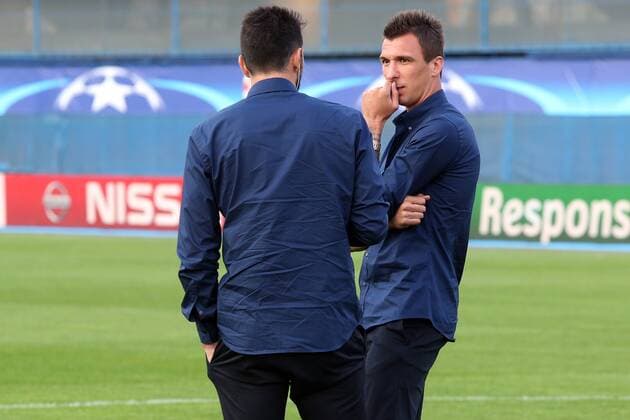 Juventus players at Maksimir stadium - Zagreb, Croatia 26.09.2016., Zagreb, Croatia - FC Juventus players visited Maksimir stadium before Champions League match with GNK Dinamo. Mario Mandzukic.  RobertxAnic PIXSELL