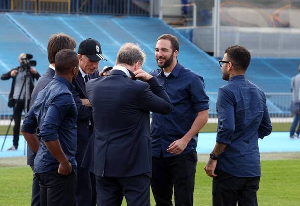 Juventus players at Maksimir stadium - Zagreb, Croatia FC Juventus; players, Maksimir stadium; Gonzalo Gerardo Higuain  RobertxAnic PIXSELL