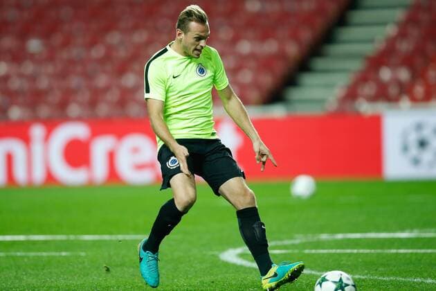 Club s Laurens De Bock pictured in action during a training session of Belgian first division soccer team Club Brugge KV in Copenhagen, Monday 26 September 2016. Brugge is preparing for the second game in the UEFA Champions League group stage competition, in the group G, against Danish club Kopenhagen tomorrow. BRUNOxFAHY  x04941316x