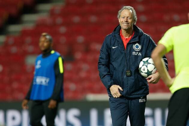 Club s head coach Michel Preud homme pictured during a training session of Belgian first division soccer team Club Brugge KV in Copenhagen, Monday 26 September 2016. Brugge is preparing for the second game in the UEFA Champions League group stage competition, in the group G, against Danish club Kopenhagen tomorrow. BRUNOxFAHY  x04941317x