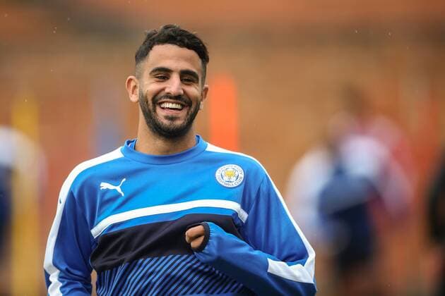 26.09.2016, Trainingsground, Leicester, ENG, UEFA CL, Leicester City, Training, im Bild Riyad Mahrez of Leicester City Riyad Mahrez of Leicester City during Trainingssession before the UEFA Championsleague Group G Match between Leicester City and FC Porto at the Trainingsground in Leicester, Great Britain on 2016 09 26. Leicester  EP_fil  