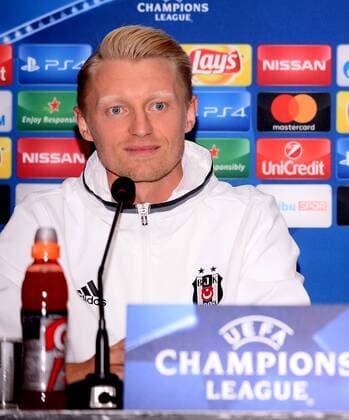 Themen der Woche - SPORT Bilder des Tages - SPORT Besiktas s German player Andreas Beck attend a press conference PK Pressekonferenz following a training session in Istanbul, Turkey, 27 September 2016. Besiktas will face Dynamo Kiev in a UEFA Champions League Group B match on 28 September 2016. 