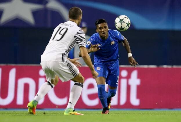 Fußball, CL, Dinamo Zagreb - Juventus Turin Champions League, Dinamo -Juventus 27.09.2016., Maksimir Stadium, Zagreb - Champions League, Group H, Round 2, GNK Dinamo - Juventus FC.Junior Fernandes.  IgorxKralj PIXSELL