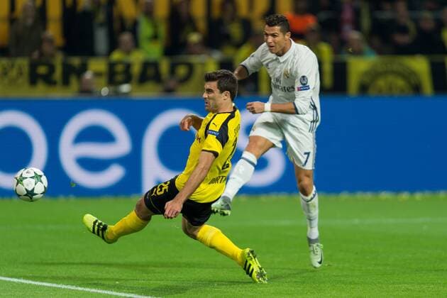 Dortmund, Germany 27.09.2016, UEFA Champions League - 2016 17 Season, Group F - Matchday 2, BV Borussia Dortmund - Real Madrid, TOR zum 0:1 durch Cristiano Ronaldo (Real Madrid) ( DeFodi001