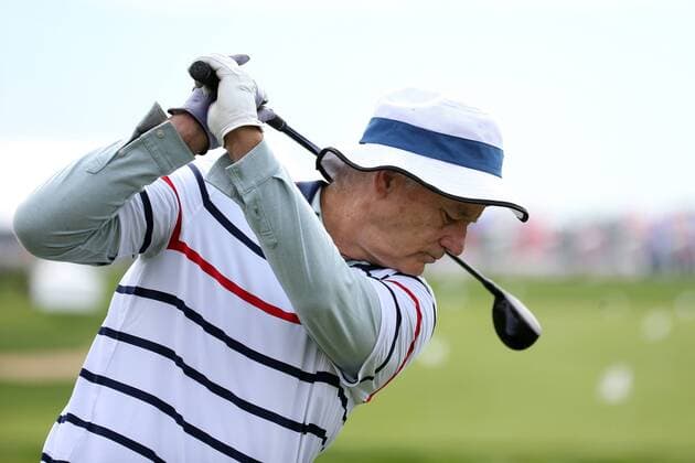 Golf, Prominente beim Ryder Cup 2016 in Chaska in Aktion GOLF - Ryder Cup 2016 CHASKA,MINNESOTA,USA,27.SEP.16 - GOLF - Ryder Cup, Hazeltine National Golf Club. Image shows Bill Murray. GEPAxpictures xDanielxGoetzhaber
