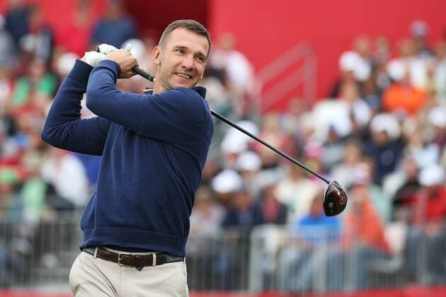 Golf, Prominente beim Ryder Cup 2016 in Chaska in Aktion GOLF - Ryder Cup 2016 CHASKA,MINNESOTA,USA,27.SEP.16 - GOLF - Ryder Cup, Hazeltine National Golf Club. Image shows Andrij Schewtschenko. GEPAxpictures xDanielxGoetzhaber