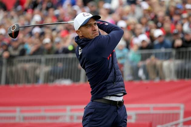Golf, Prominente beim Ryder Cup 2016 in Chaska in Aktion GOLF - Ryder Cup 2016 CHASKA,MINNESOTA,USA,27.SEP.16 - GOLF - Ryder Cup, Hazeltine National Golf Club. Image shows Kelly Slater. GEPAxpictures xDanielxGoetzhaber