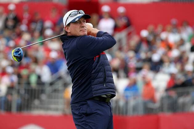 Golf, Prominente beim Ryder Cup 2016 in Chaska in Aktion GOLF - Ryder Cup 2016 CHASKA,MINNESOTA,USA,27.SEP.16 - GOLF - Ryder Cup, Hazeltine National Golf Club. Image shows Jeremy Roenick. GEPAxpictures xDanielxGoetzhaber
