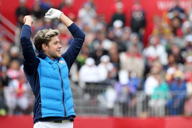 Golf, Prominente beim Ryder Cup 2016 in Chaska in Aktion GOLF - Ryder Cup 2016 CHASKA,MINNESOTA,USA,27.SEP.16 - GOLF - Ryder Cup, Hazeltine National Golf Club. Image shows Niall Horan. GEPAxpictures xDanielxGoetzhaber