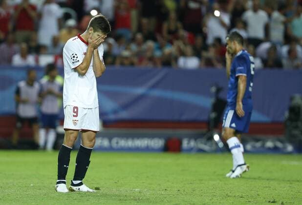 Vietto. Champions League match between FC Sevilla and Olympique Lyon. In this picture, Vietto. xRamonxNavarrox 