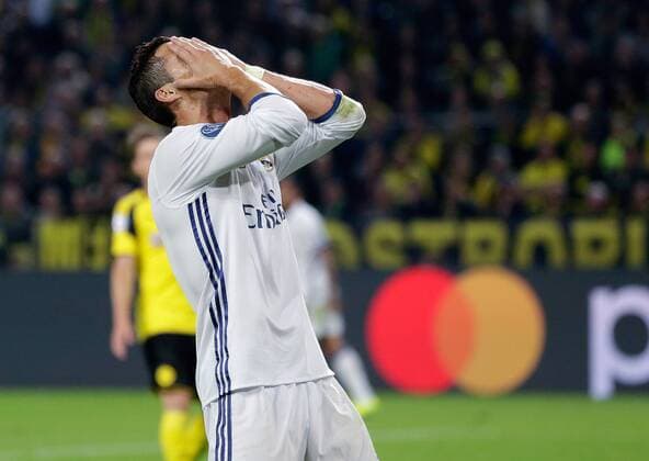 FUSSBALL CHAMPIONS LEAGUE SAISON 2016 2017 GRUPPENPHASE Borussia Dortmund - Real Madrid 27.09.2016 Cristiano Ronaldo (Real Madrid) enttaeuscht FOTO: Pressefoto ULMER xxNOxMODELxRELEASExx 