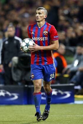 MOSCOW, RUSSIA - SEPTEMBER 27, 2016: CSKA Moscow s Roman Eremenko pictured during the 2016 17 UEFA Champions League Group Stage football match against Tottenham Hotspur at the Arena CSKA stadium. CSKA Moscow won the game 3:2. Mikhail Japaridze TASS  TS032993