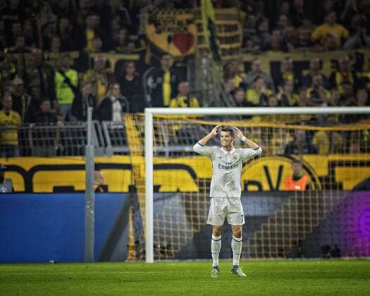 Cristiano Ronaldo (Real) ungläubig 27.09.2016, Dortmund, Borussia Dortmund vs. Real Madrid Â