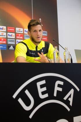 Gent s Rami Gershon pictured during a press conference PK Pressekonferenz of Belgian soccer team KAA Gent, Wednesday 28 September 2016, in Gent. Tomorrow Gent is playing Turkish club Atiker Konyaspor in the second match of the group stage of the Europa League competition. KURTxDESPLENTER  x04942397x