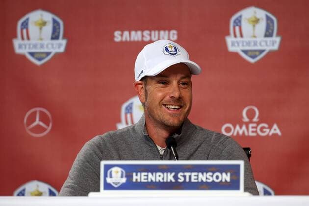 GOLF - Ryder Cup 2016 CHASKA,MINNESOTA,USA,28.SEP.16 - GOLF - Ryder Cup, Hazeltine National Golf Club, press conference PK Pressekonferenz Image shows Henrik Stenson (SWE). GEPAxpictures xDanielxGoetzhaber