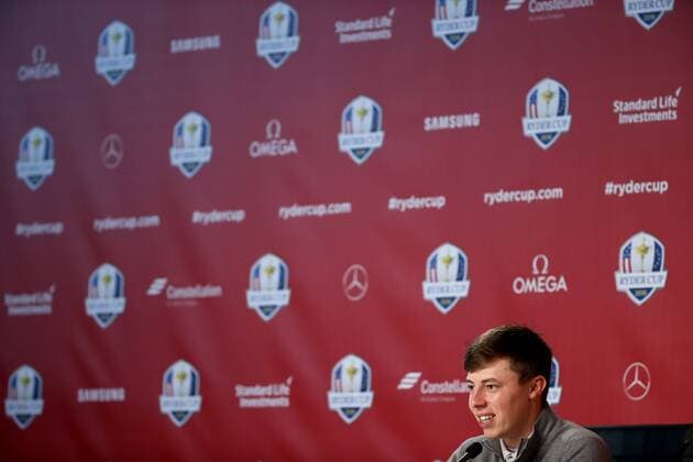 GOLF - Ryder Cup 2016 CHASKA,MINNESOTA,USA,28.SEP.16 - GOLF - Ryder Cup, Hazeltine National Golf Club, press conference PK Pressekonferenz Image shows Matthew Fitzpatrick (ENG). GEPAxpictures xDanielxGoetzhaber