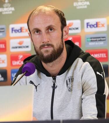 SOCCER - UEFA EL, A.Wien vs Plzen VIENNA,AUSTRIA,28.SEP.16 - SOCCER - UEFA Europa League, group stage, FK Austria Wien vs FC Viktoria Plzen, preview, press conference PK Pressekonferenz of Plzen. Image shows Roman Hubnik (Viktoria Pilsen). GEPAxpictures xChristianxOrt