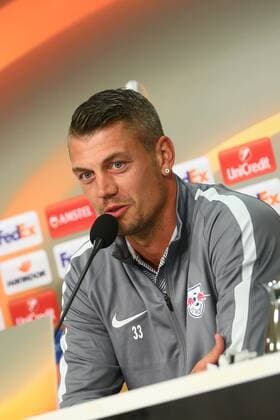 SOCCER - UEFA EL, Schalke vs RBS GELSENKIRCHEN,GERMANY,28.SEP.16 - SOCCER - UEFA Europa League, group stage, FC Schalke 04 vs Red Bull Salzburg, preview, press conference PK Pressekonferenz of RBS. Image shows Alexander Walke (RBS). GEPAxpictures xFelixxRoittner