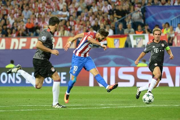 MADRID,SPAIN: Carrasco, 10 of Atletico de Madrid scores to make it 1-0 during the UEFA Champions League Group D match between Atletico de Madrid and Bayern Munchen at Estadio Vicente Calderon on 28 09 2016, in MADRID, SPAIN. Photo by Sonia Canada Cordon Press  xSoniaxCanadax xx