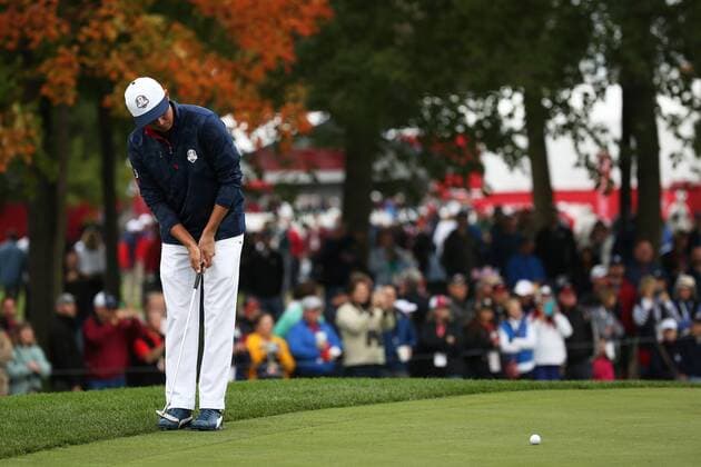 GOLF - Ryder Cup 2016 CHASKA,MINNESOTA,USA,28.SEP.16 - GOLF - Ryder Cup, Hazeltine National Golf Club. Image shows Rickie Fowler (USA). GEPAxpictures xDanielxGoetzhaber