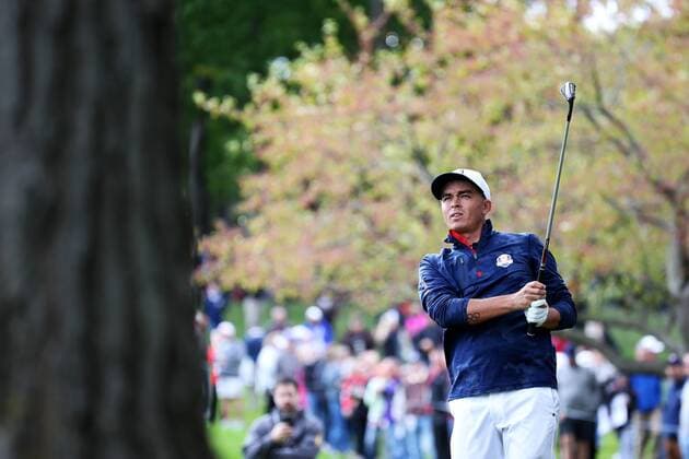 GOLF - Ryder Cup 2016 CHASKA,MINNESOTA,USA,28.SEP.16 - GOLF - Ryder Cup, Hazeltine National Golf Club. Image shows Rickie Fowler (USA). GEPAxpictures xDanielxGoetzhaber