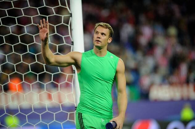 Bayern de Munich Goalkeeper, Manuel Neuer, number 1 . Round Matchday 2 of the CHAMPIONS league, soccer match between Atletico de Madrid - Bayern de Munich at the Vicente Calderon estadium, Madrid - Spain by September 28, 2016. PHOTO: Gregorio Lopez.  xGregorioxLopezx x SOCCERxSPAINx