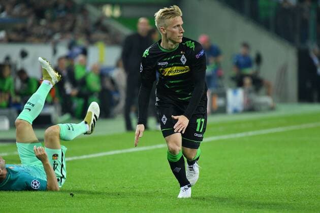 GER, Borussia Mönchengladbach (GER) vs. FC Barcelona Barca (ESP) 28.09.2016, Borussia Park , Moenchengladbach , CL, Gruppe C, 2. Spieltag, GER, Borussia Mönchengladbach (GER) vs. FC Barcelona (ESP) im Bild: Oscar Wendt (Borussia Moenchengladbach 17) Foto © nordphoto Meuter nordphotox xMeuter