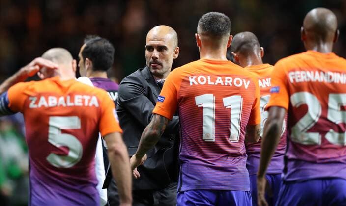 Football - 2016 2017 Champions League - Group C: Celtic vs Manchester City at Celtic Park Manchester City Manager Pep Guardiola COLORSPORT LYNNE CAMERON 