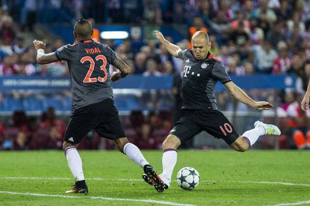 during the match of Group stage of Champions League Atletico de Madrid and Bayern Munich at Vicente Calderon Stadium in Madrid. September 28, 2016.  (20160928047)