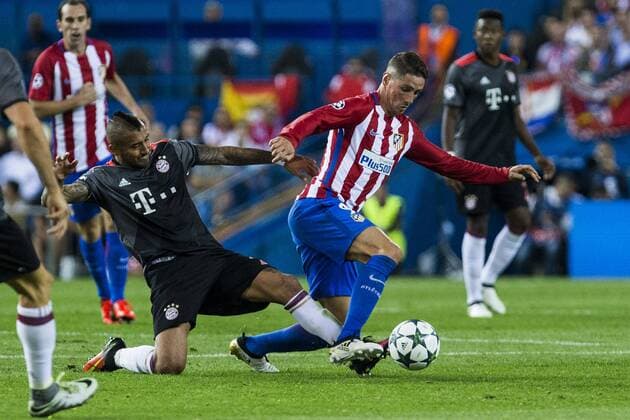 during the match of Group stage of Champions League Atletico de Madrid and Bayern Munich at Vicente Calderon Stadium in Madrid. September 28, 2016.  (20160928043)