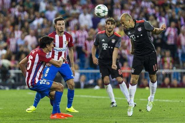 during the match of Group stage of Champions League Atletico de Madrid and Bayern Munich at Vicente Calderon Stadium in Madrid. September 28, 2016.  (20160928060)