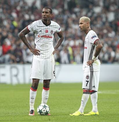 UEFA Champions League Group B match between Besiktas and Dynamo Kiev at Vodafone Arena in Istanbul , Turkey , 28 September 2016. Final Score : Besiktas 1 - Dynamo Kiev 1 Pictured : Anderson Talisca and Ricardo Quaresma(R) of Besiktas . 