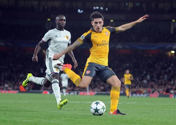 Football - 2016 2017 Champions League - Group A: Arsenal vs Basel Hector Bellerin of Arsenal at the Emirates Stadium 