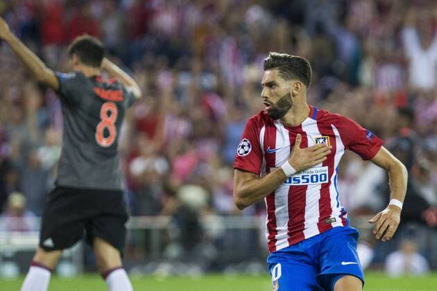 Atletico de Madrid s Yannick Ferreira Carrasco during the match of Group stage of Champions League Atletico de Madrid and Bayern Munich at Vicente Calderon Stadium in Madrid. September 28, 2016.  (20160928018)