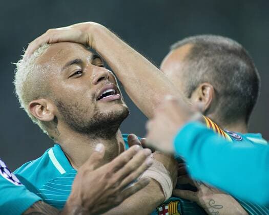 Freude bei Neymar JR (Barca) 28.09.2016, Dortmund, Borussia Mönchengladbach vs. FC Barcelona Barca Â