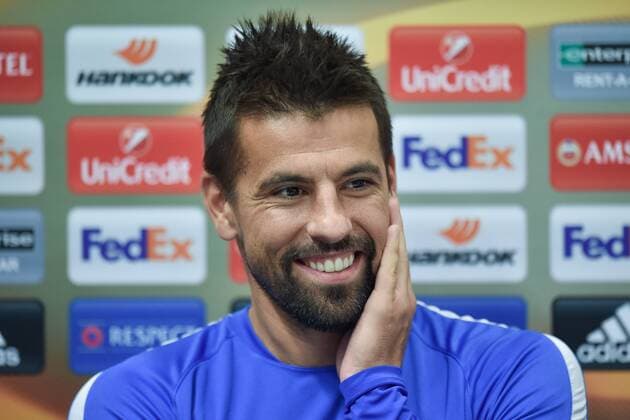 Soccer player of Slovan Liberec Milan Baros speaks during the press conference PK Pressekonferenz prior to European Football League second round group J match: Slovan Liberec vs PAOK Thessaloniki in Liberec, Czech Republic, September 28, 2016. (CTKxPhoto RadekxPetrasek) CTKPhotoP201609280748501  PER 3