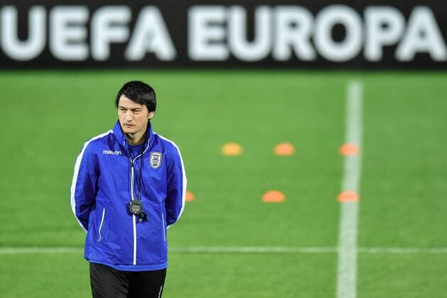 Coach of PAOK Vladimir Ivic in action during the training session prior to European Football League second round group J match: Slovan Liberec vs PAOK Thessaloniki in Liberec, Czech Republic, September 28, 2016. (CTKxPhoto RadekxPetrasek) CTKPhotoP201609280872201  PER 20
